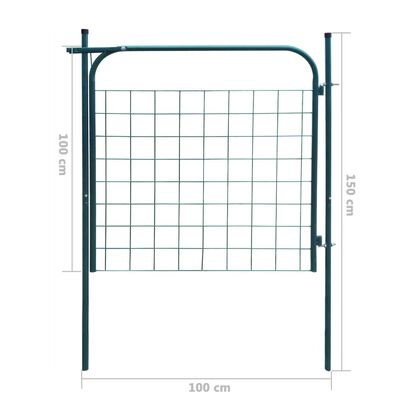 vidaXL Portail de clôture de jardin 100 x 100 cm Vert