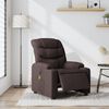 vidaXL Fauteuil de massage inclinable électrique Marron foncé Tissu