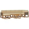 vidaXL Ensemble de canap&eacute;s d'ext&eacute;rieur 8 pcs Naturel et Beige