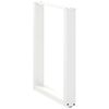 vidaXL Pieds de table &agrave; manger en U 2 pi&egrave;ces Blanc 60 x (72-73) cm Acier