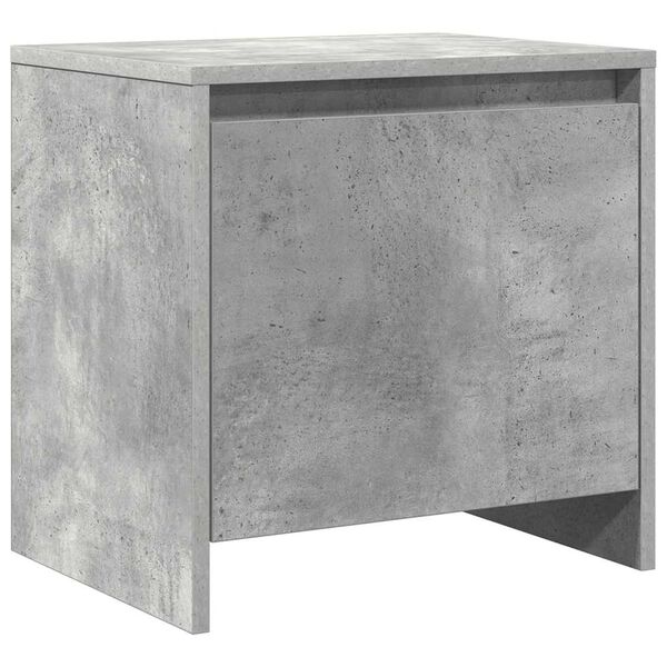 vidaXL Table de chevet gris b&eacute;ton 45x34x44,5 cm bois d'ing&eacute;nierie