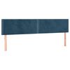 vidaXL T&ecirc;tes de lit 2 pcs Bleu fonc&eacute; 80x5x78/88 cm Velours