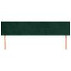vidaXL T&ecirc;tes de lit Vert fonc&eacute; 200x5x78/88 cm Velours