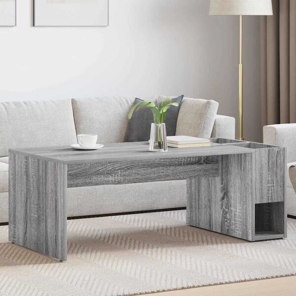 vidaXL Table basse Gris Sonoma 101,5 x 50 x 37 cm Bois d'ing&eacute;nierie