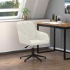 vidaXL Chaise pivotante de bureau Cr&egrave;me Velours