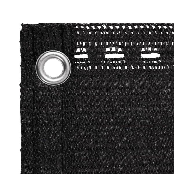 vidaXL &Eacute;cran de balcon Noir 90x500 cm PEHD