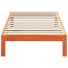 vidaXL Cadre de lit sans matelas cire marron 90x200 cm bois pin massif