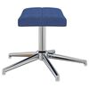 vidaXL Chaise de relaxation avec tabouret Bleu Tissu