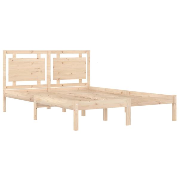 vidaXL Cadre de lit sans matelas 140x200 cm bois massif