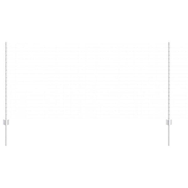 vidaXL Poteau de cl&ocirc;ture. 5 pcs Argent&eacute; 120 cm Acier