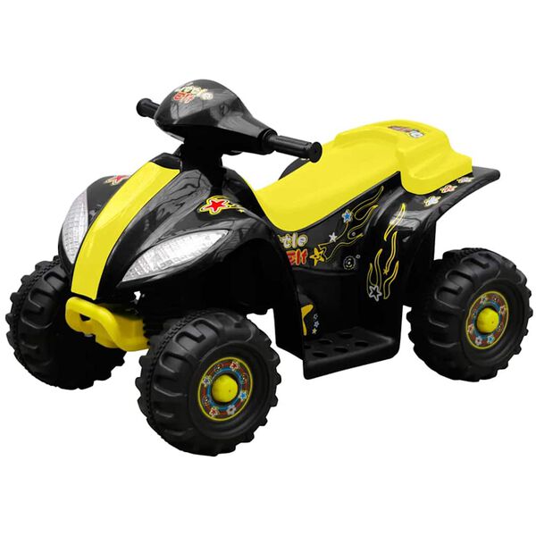 Quad &eacute;lectrique pour enfants Jaune et Noir