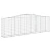 vidaXL Paniers &agrave; gabions arqu&eacute;s 20 pcs 400x50x120/140 cm Fer galvanis&eacute;
