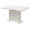 vidaXL Table à manger extensible blanc brillant