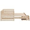 vidaXL Lit de jour avec tiroirs sans matelas 90x200 cm bois massif