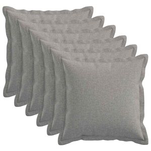 vidaXL Housse de coussin 6 pc HOUTEN Gris nuage 30 x 30 cm