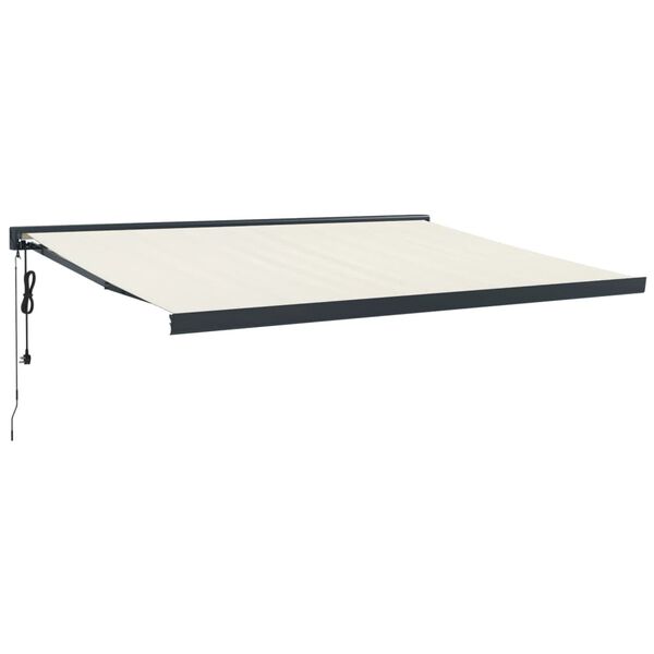 vidaXL Auvent r&eacute;tractable cr&egrave;me 4x3 m tissu et aluminium