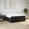 vidaXL Sommier &agrave; lattes de lit avec matelas Noir 180x200 cm Tissu