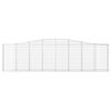vidaXL Paniers à gabions arqués 5 pcs 400x30x100/120 cm Fer galvanisé