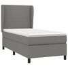 vidaXL Sommier &agrave; lattes de lit avec matelas Gris fonc&eacute; 80x200 cm Tissu
