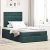 vidaXL Cadre de lit ottoman avec matelas vert fonc&eacute; 120x200 cm velours