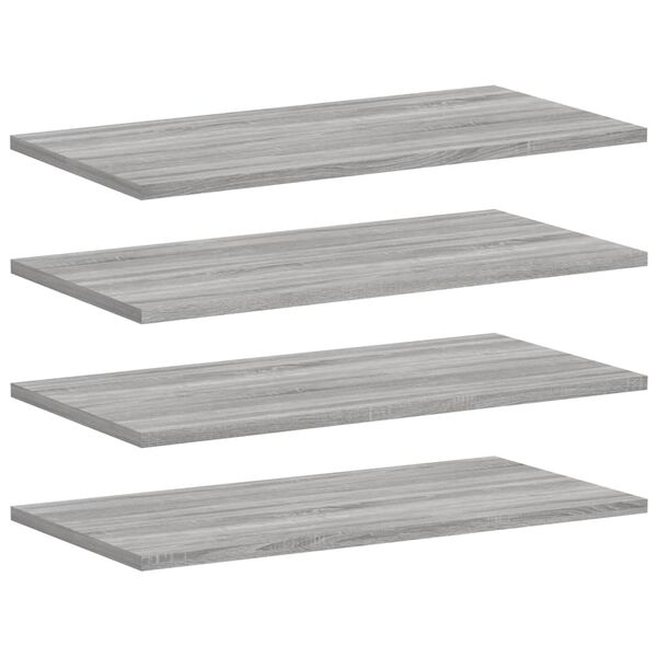 vidaXL Étagères murales 4 pcs sonoma gris 60x30x1,5 cm bois ingénierie