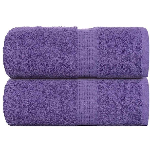 vidaXL Serviettes d'invit&eacute; FROGN 2 pcs violet 30x50 cm 360 g/m&sup2;