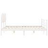 vidaXL Cadre de lit sans matelas blanc bois de pin massif