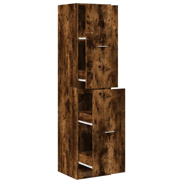 vidaXL Armoire d'apothicaire ch&ecirc;ne fum&eacute; 40x41x174,5 cm bois ing&eacute;nierie