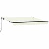 vidaXL Auvent R&eacute;tractable Cr&egrave;me 300 x 200 cm tissu