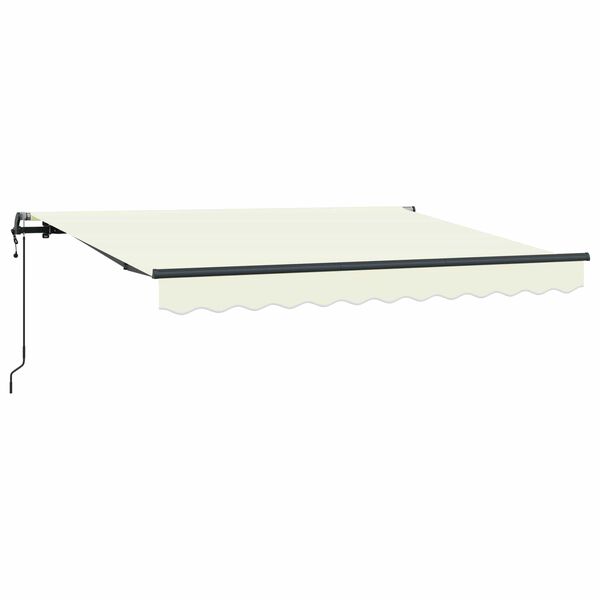 vidaXL Auvent R&eacute;tractable Cr&egrave;me 300 x 200 cm tissu