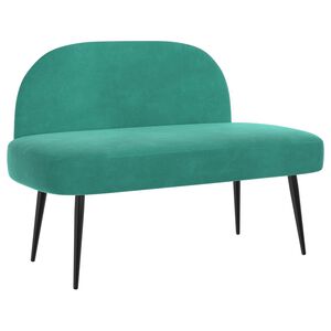 vidaXL Banc rembourr&eacute; avec dossier Turquoise 110 x 60 x 76 cm Velours