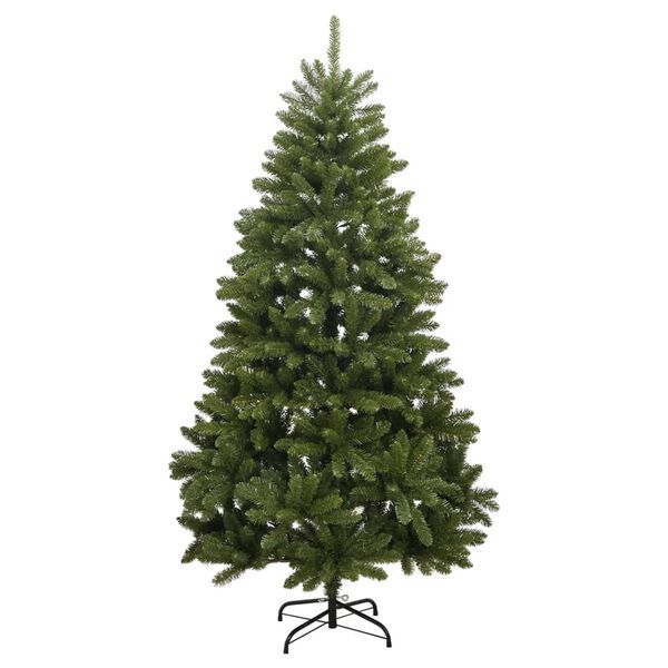 vidaXL Sapin de No&euml;l artificiel &agrave; charni&egrave;res avec support vert 300 cm