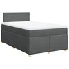 vidaXL Sommier à lattes de lit avec matelas Gris foncé 120x200cm Tissu