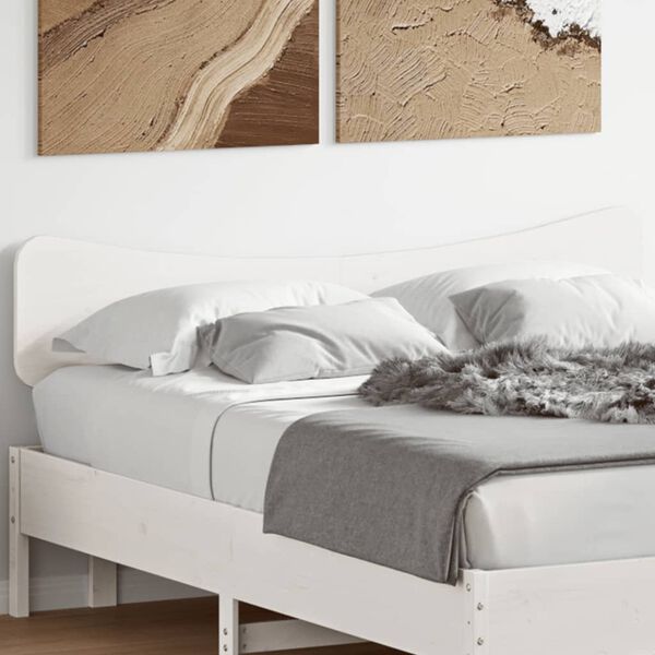 vidaXL T&ecirc;te de lit blanc 160 cm bois massif de pin