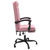 vidaXL Fauteuil inclinable de bureau Rose Velours