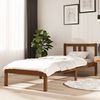 vidaXL Cadre de lit sans matelas marron miel bois massif 75x190 cm
