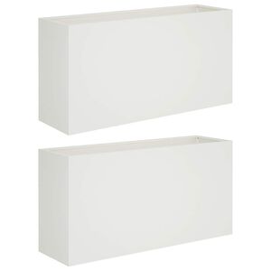 vidaXL Cache-pot de jardin 2 pc Blanc 100 x 30 x 50 cm