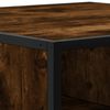 vidaXL Table basse chêne fumé 100x100x30 cm bois d'ingénierie et métal