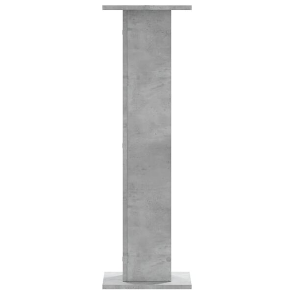 vidaXL Supports de haut-parleurs 2 pcs gris b&eacute;ton bois d'ing&eacute;nierie