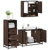 vidaXL Ensemble de meubles de salle de bain 3 pcs Ch&ecirc;ne marron