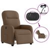 vidaXL Fauteuil inclinable &eacute;lectrique Marron Tissu