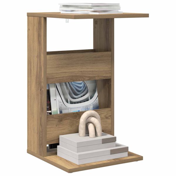 vidaXL Table d'appoint Ch&ecirc;ne artisanal 40 x 35 x 60,5 cm