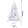 vidaXL Sapin de No&euml;l artificiel avec 300 LED Blanc 240 cm PVC et m&eacute;tal