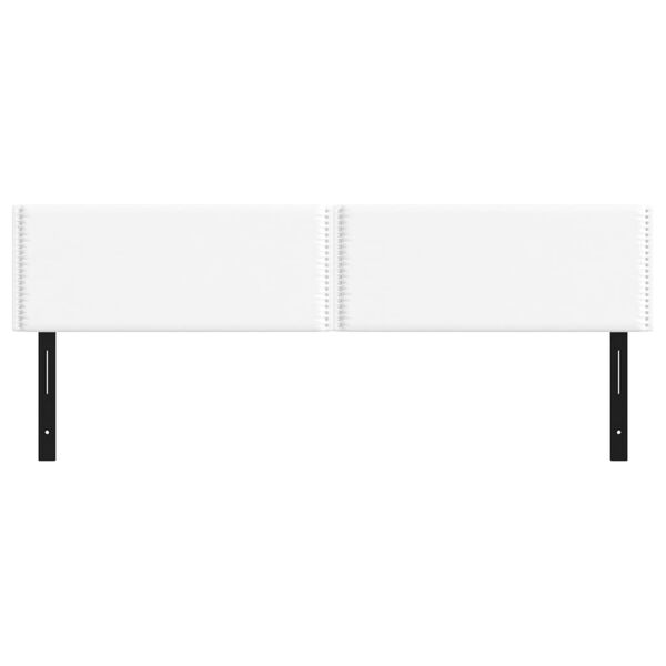 vidaXL T&ecirc;tes de lit 2 pcs blanc 90x5x78/88 cm similicuir