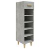 vidaXL Armoire à chaussures Gris béton 30x35x105 cm Bois d'ingénierie