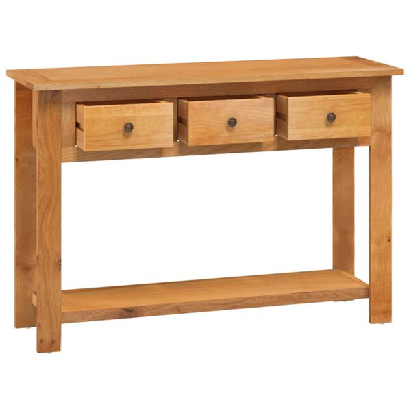 vidaXL Table console 110x35x75 cm Bois de ch&ecirc;ne solide