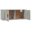 vidaXL Ensemble de meubles TV 2 pcs gris b&eacute;ton bois d'ing&eacute;nierie