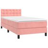 vidaXL Sommier &agrave; lattes de lit et matelas Rose 80x200 cm Velours