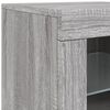 vidaXL Buffet avec lumi&egrave;res LED sonoma gris 142,5x37x67 cm