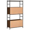 vidaXL Biblioth&egrave;que ch&ecirc;ne brun 80x30x145,5 cm bois d'ing&eacute;nierie et fer